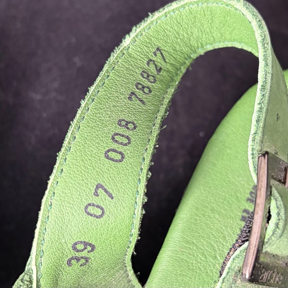 ARCHE Green Slingback Women Sandals Size 39 Made In France GUC - Picture 7 of 10